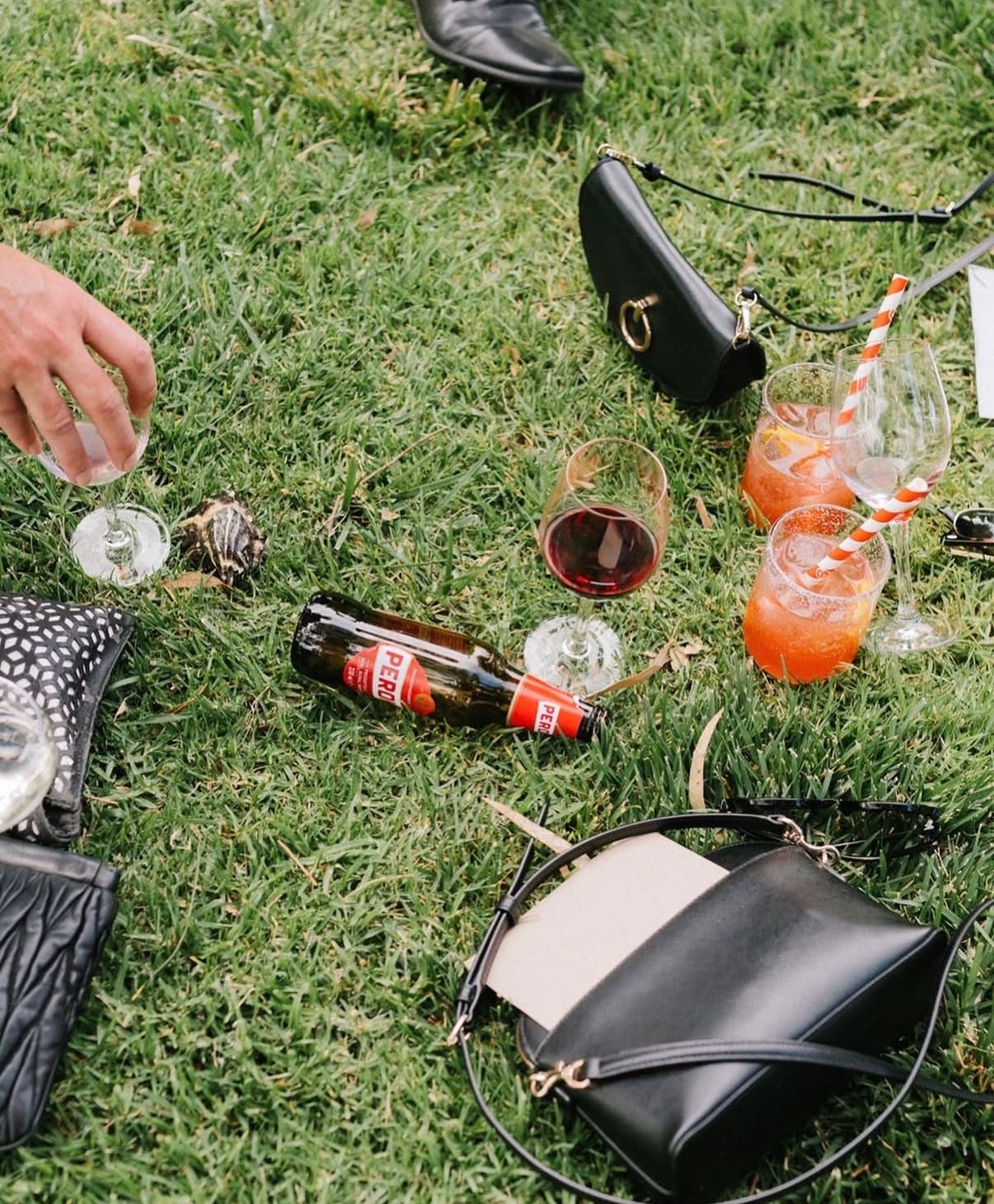 Guests toasting champagne at an elegant brand event